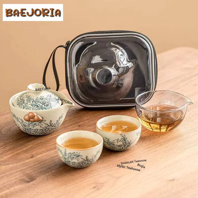 Korean Tea Set - طقم شاي أنيق بتصميم أرنب لطيف