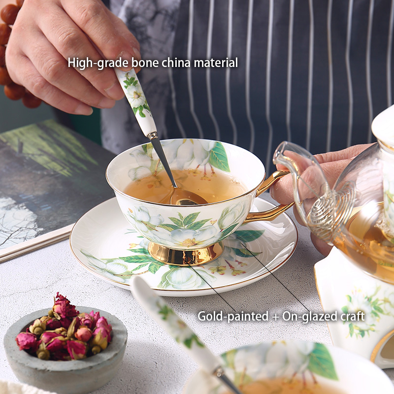 الذهب البطانة العظام مجموعة شا - مراجعة Korean Tea Set وسعره