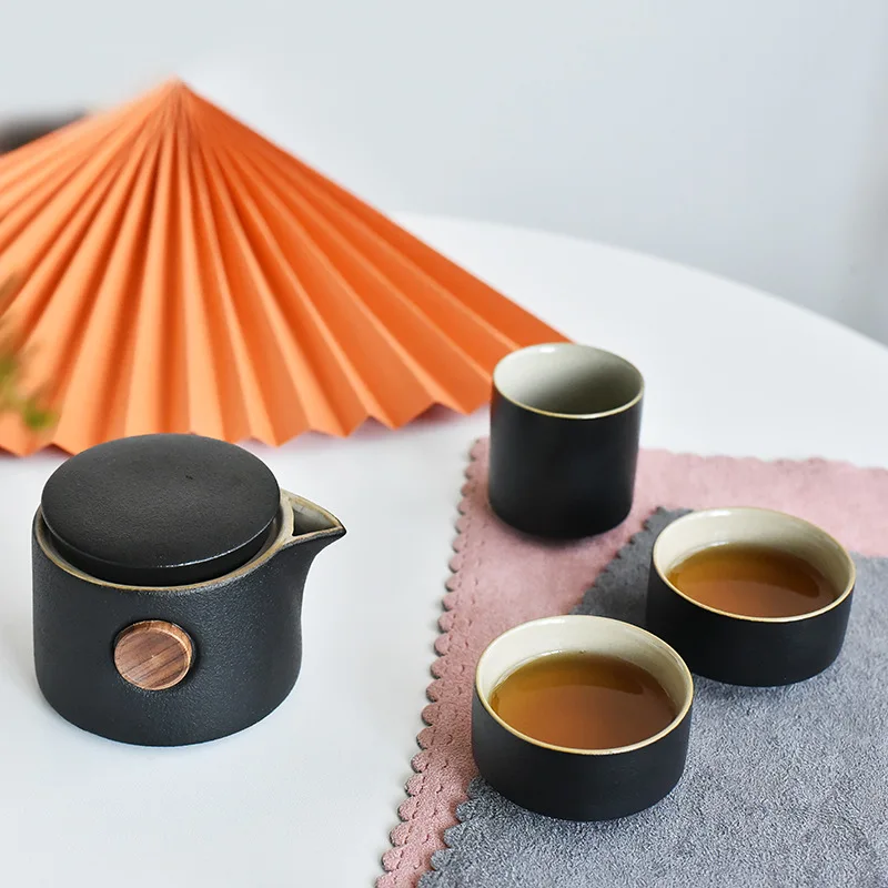 طقم شاي أسود من الفخار للاستعم - مراجعة Korean Tea Set وسعره