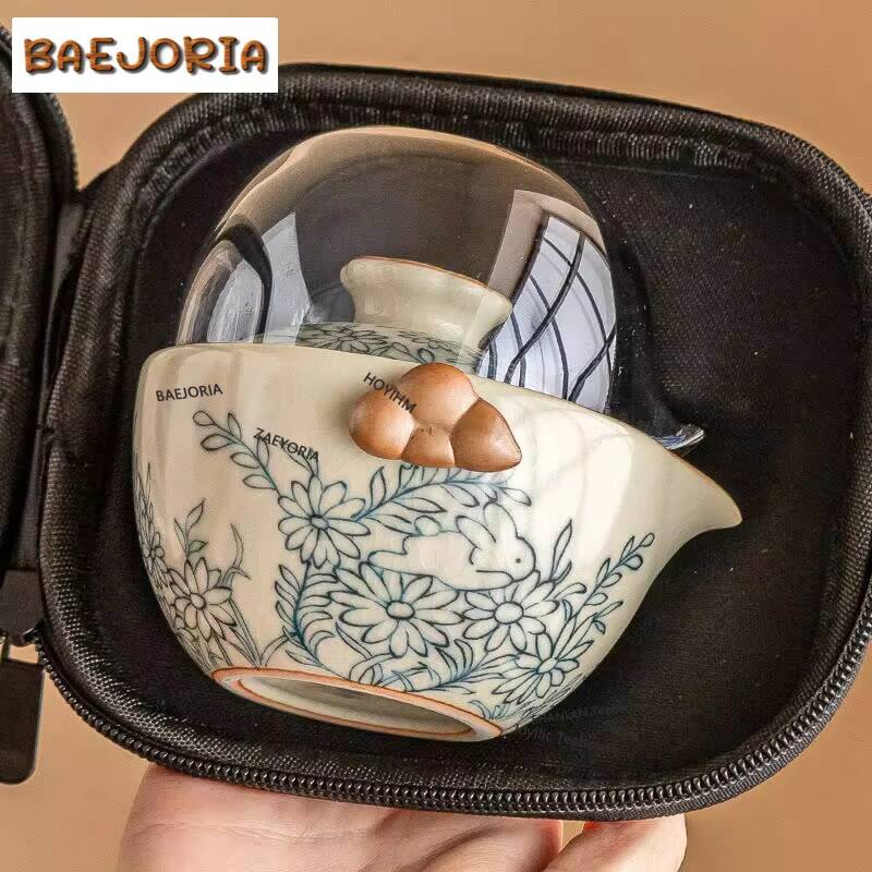 طقم شاي أنيق بتصميم أرنب لطيف  - مراجعة Korean Tea Set وسعره