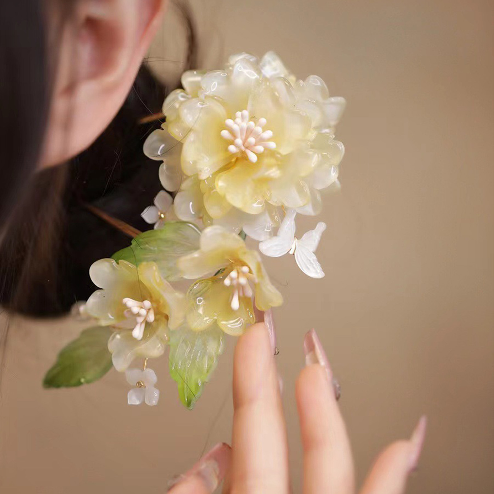 مشبك شعر على شكل زهرة على شكل  - مراجعة Hanbok Hair Pin وسعره